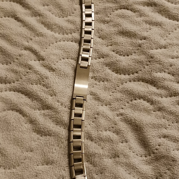 Vintage Men's Stainless Steel Name Plate Bracelet - Picture 9 of 11